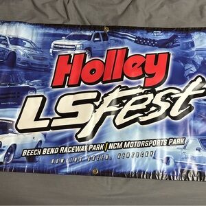 Holley LS Fest Banner - Blue, White, Red Graphic